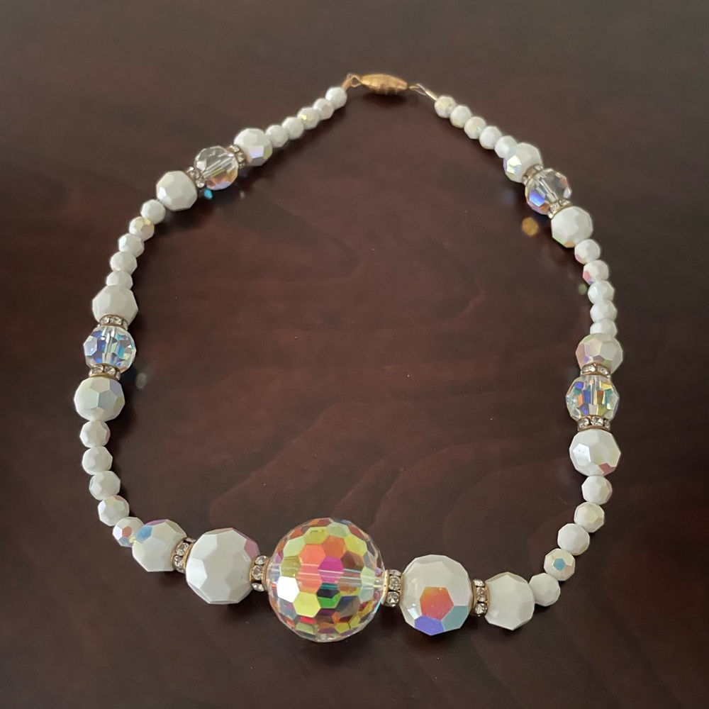 Swarovski AB White and Crystal necklace EUC - Picture 2 of 10